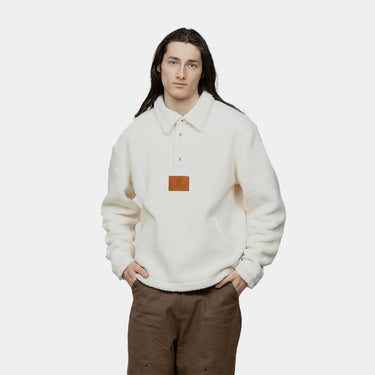 Fleece Pull-Over Polo-sweatshirt