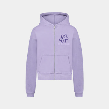 Bloemen Doodle Hoodie met rits