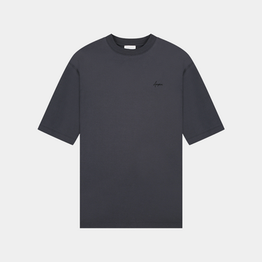 August Interlock Tee - Charcoal