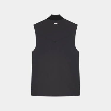 Frank Sleeveless Nylon Vest - Charcoal Black